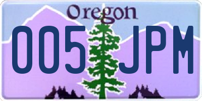 OR license plate 005JPM