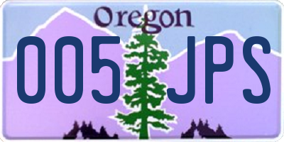 OR license plate 005JPS