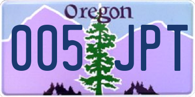 OR license plate 005JPT