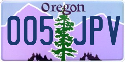 OR license plate 005JPV
