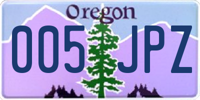OR license plate 005JPZ