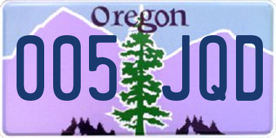 OR license plate 005JQD