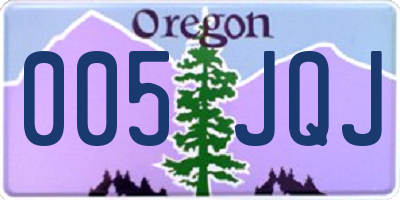OR license plate 005JQJ