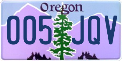 OR license plate 005JQV