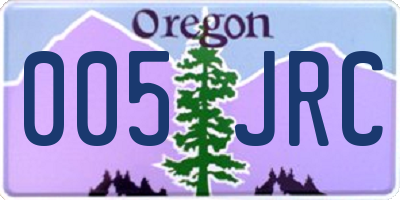 OR license plate 005JRC