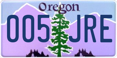 OR license plate 005JRE