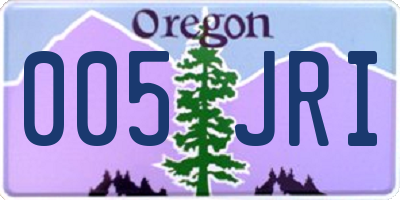 OR license plate 005JRI