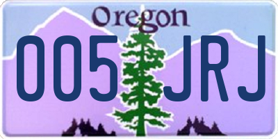 OR license plate 005JRJ