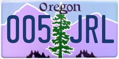 OR license plate 005JRL