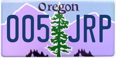 OR license plate 005JRP