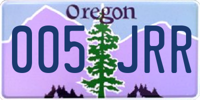 OR license plate 005JRR