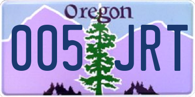OR license plate 005JRT