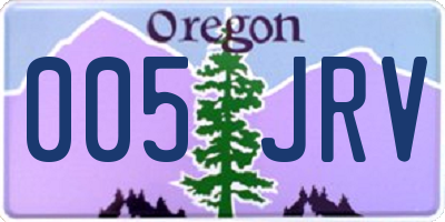 OR license plate 005JRV