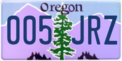 OR license plate 005JRZ