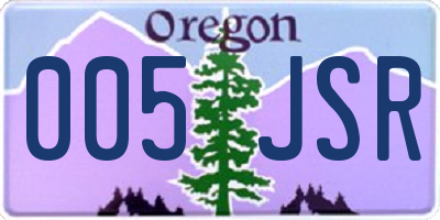 OR license plate 005JSR