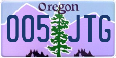 OR license plate 005JTG