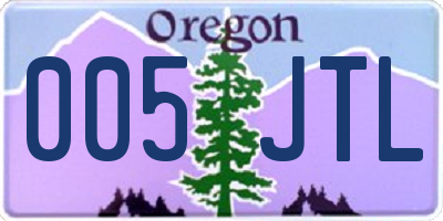 OR license plate 005JTL