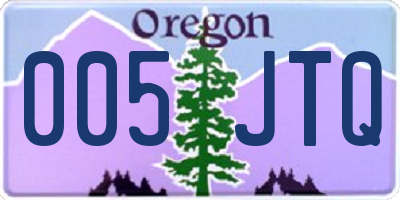 OR license plate 005JTQ