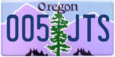 OR license plate 005JTS