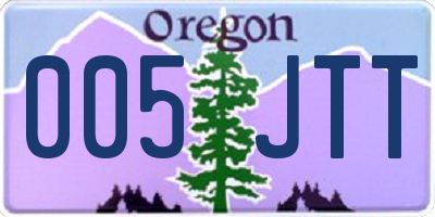 OR license plate 005JTT