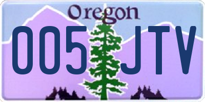 OR license plate 005JTV