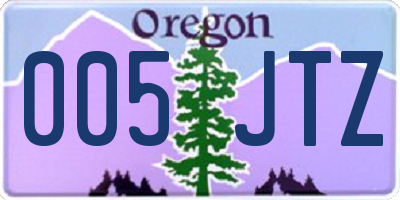 OR license plate 005JTZ