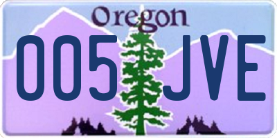 OR license plate 005JVE