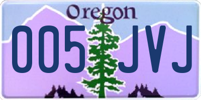 OR license plate 005JVJ