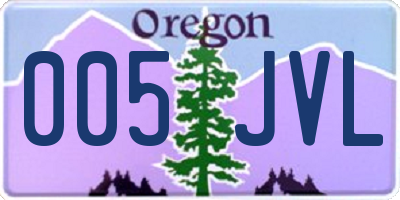 OR license plate 005JVL