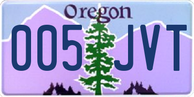 OR license plate 005JVT