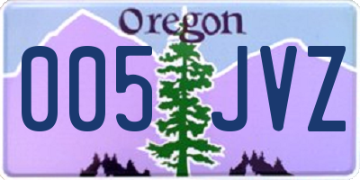 OR license plate 005JVZ