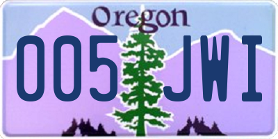 OR license plate 005JWI