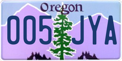 OR license plate 005JYA