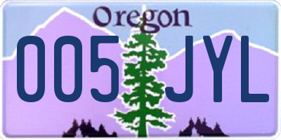OR license plate 005JYL