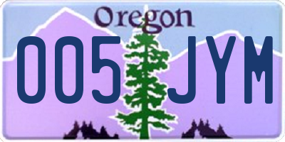 OR license plate 005JYM