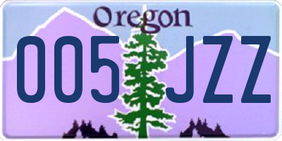 OR license plate 005JZZ