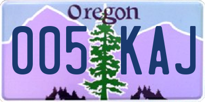 OR license plate 005KAJ