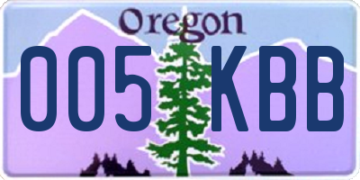 OR license plate 005KBB