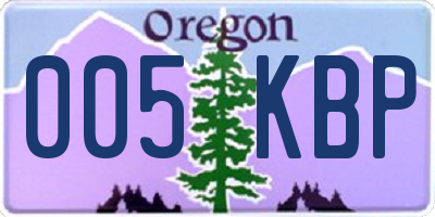 OR license plate 005KBP