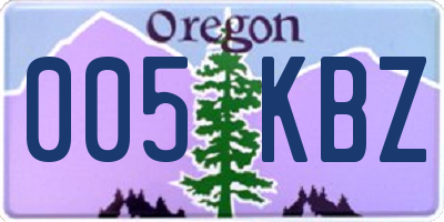 OR license plate 005KBZ