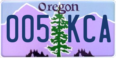 OR license plate 005KCA