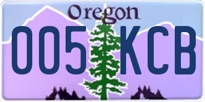 OR license plate 005KCB