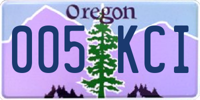 OR license plate 005KCI