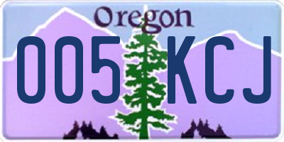 OR license plate 005KCJ