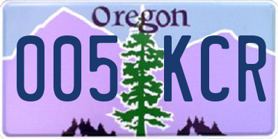 OR license plate 005KCR