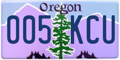 OR license plate 005KCU