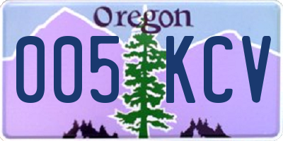 OR license plate 005KCV