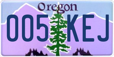 OR license plate 005KEJ
