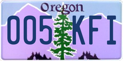 OR license plate 005KFI