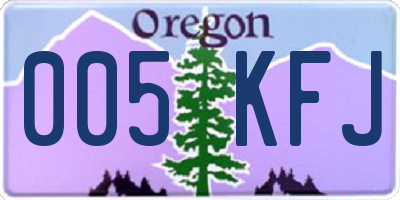 OR license plate 005KFJ